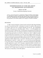 DSpace at VNU: Representations of some MD5-group via deformation quantization