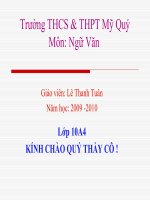 Tuần 17. Lập kế hoạch cá nhân