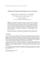 DSpace at VNU: Packing and Characterizing High- power Laser Diode