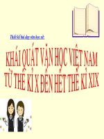 Tuần 12. Khái quát văn học Việt Nam từ thế kỉ X đến hết thế kỉ XIX