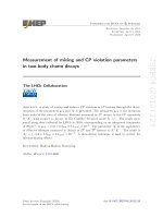 DSpace at VNU: Measurement of mixing and CP violation parameters in two-body charm decays