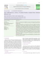 DSpace at VNU: Anti-inflammatory activity of methyl ferulate isolated from Stemona tuberosa Lour