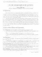 DSpace at VNU: On the linear radical of lattices