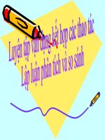 Tuần 11. Luyện tập vận dụng kết hợp các thao tác lập luận phân tích và so sánh