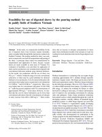 DSpace at VNU: Feasibility for use of digested slurry by the pouring method in paddy fields of Southern Vietnam