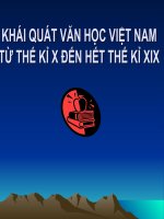 Tuần 12. Khái quát văn học Việt Nam từ thế kỉ X đến hết thế kỉ XIX