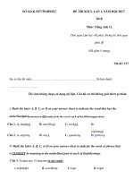 Đề thi thử THPT quốc gia 2018 môn tiếng anh trường THPT phạm công bình, vĩnh phúc có đáp án (lần 1) 