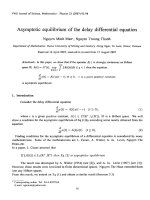 DSpace at VNU: Asymptotic equilibrium of the delay differential equation