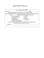 ĐÁNH GIÁ cảm QUAN sản PHẨM mức THƠM 