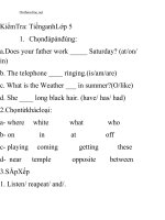 de kiem tra 15 phut tieng anh 6 ki 1 55339