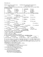 de va dap an thi hki tieng anh 6 22042