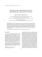 DSpace at VNU: Định kiến, kỳ thị và phân biệt đối xử đối với người đồng tính và chuyển giới ở Việt Nam