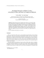 DSpace at VNU: Simulation Research on Hollow Cavities in the Body of Dikes and Dams by Geophysical Methods