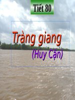 Tuần 22. Tràng giang