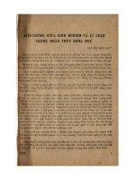 DSpace at VNU: Biện chứng giữa kinh nghiệm và lý luận trong nhận thức khoa học