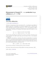 DSpace at VNU: Measurement of forward W -  e nu production in pp collisions at root s=8 TeV