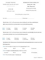 Đề thi thử THPT quốc gia 2018 môn tiếng anh trường THPT nguyễn viết xuân, vĩnh phúc có đáp án (lần 1) 