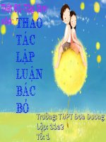Tuần 21. Thao tác lập luận bác bỏ