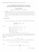 DSpace at VNU: An algorithm for solving a class of bilinear integer programming problem