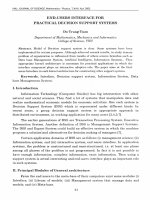 DSpace at VNU: End-users interface for pratical decision support systems