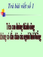 Tuần 5. Trả bài làm văn số 1
