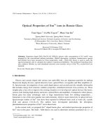 DSpace at VNU: Optical Properties of Sm3+ ions in Borate Glass