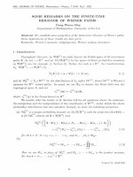 DSpace at VNU: Some remarks on the finite-time behavior of Wiener paths