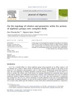 DSpace at VNU: On the topology of relative orbits for actions of algebraic groups over complete fields