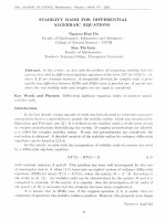 DSpace at VNU: Stability radii for differential algebraic equations