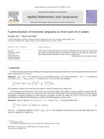 DSpace at VNU: A generalization of Ostrowski inequality on time scales for k points