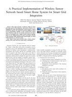 A practical implementation of wireless sensor network based smart home system for smart grid integration