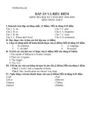 de va dap an kiem tra hki tieng anh 9 2008 2009 98107