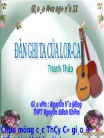 Tuần 14. Đàn ghi ta của Lorca