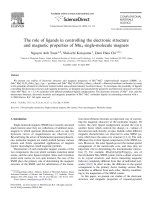 DSpace at VNU: The role of ligands in controlling the electronic structure and magnetic properties of Mn-4 single-molecule magnets