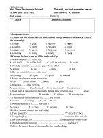 de kiem tra 45 phut ki 2 tieng anh 8 59156