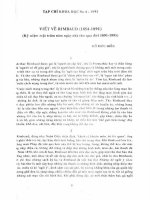 DSpace at VNU: Viết về RIMBAUD (1854-1891). (Kỉ niệm một trăm năm ngày nhà thơ qua đời 1891-1991)