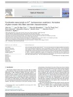 DSpace at VNU: Tin-dioxide nanocrystals as Er3+ luminescence sensitizers: Formation of glass-ceramic thin films and their characterization