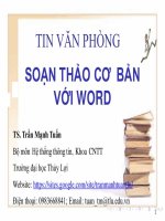 Tin văn phòng - Tran Manh Tuan TLU Bai 2 3