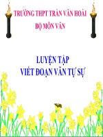 Tuần 10. Luyện tập viết đoạn văn tự sự