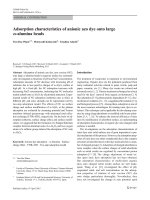 DSpace at VNU: Adsorption characteristics of anionic azo dye onto large alpha-alumina beads