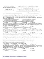 De thi thu mon Hoa Hoc truong THPT Doan Thuong   Hai Duong lan 1 nam 2018   [BLOGHOAHOC.COM]