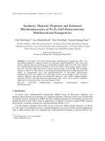 DSpace at VNU: Synthesis, magnetic properties and enhanced photoluminescence of Fe3O4-ZnO heterostructure multifunctional nanoparticles