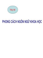 Tuần 5. Phong cách ngôn ngữ khoa học