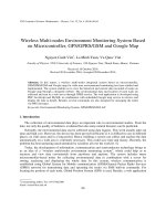 DSpace at VNU: Wireless Multi-nodes Environment Monitoring System Based on Microcontroller, GPS GPRS GSM and Google Map