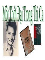 Tuần 31. Một thời đại trong thi ca