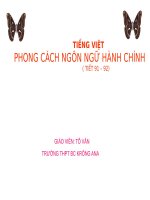 Tuần 31. Phong cách ngôn ngữ hành chính