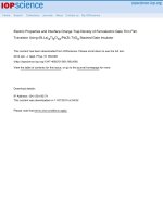 DSpace at VNU: Electric Properties and Interface Charge Trap Density of Ferroelectric Gate Thin Film Transistor Using (Bi,La)(4)Ti3O12 Pb(Zr,Ti)O-3 Stacked Gate Insulator