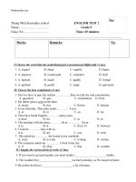 de kiem tra 45 phut tieng anh lop 9 thcs thong nhat 62472