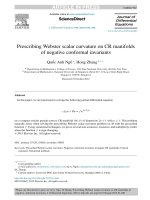 DSpace at VNU: Prescribing Webster scalar curvature on CR manifolds of negative conformal invariants