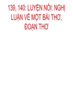 Bài 27. Luyện nói: Nghị luận về một đoạn thơ, bài thơ